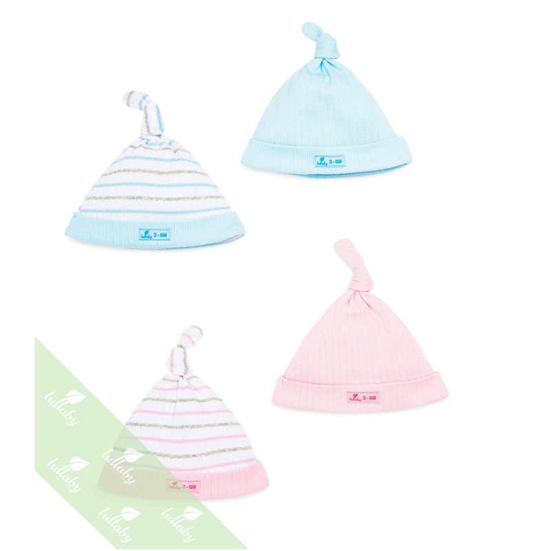 Set 2 mũ thắt nút Lullaby (màu xanh)