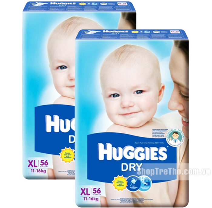 Bỉm Huggies XL56 dành cho bé từ 11 đến 16kg