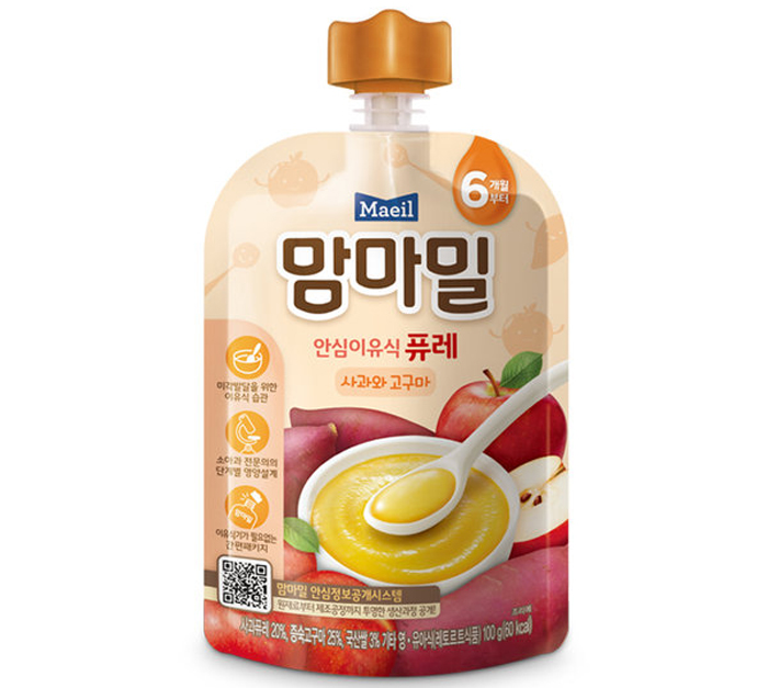 Cháo hữu cơ Mam’ma Meal táo & khoai lang nghiền (6M+)