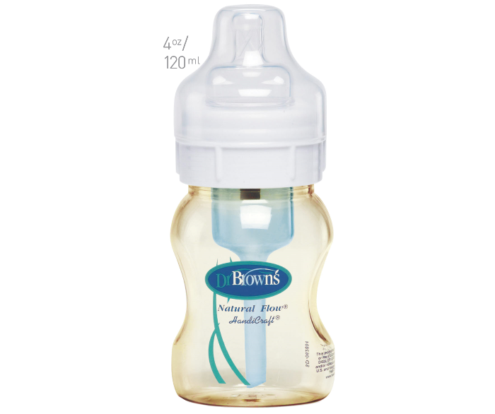 Bình sữa Dr Brown 120ml cổ rộng nhựa PES BPA free