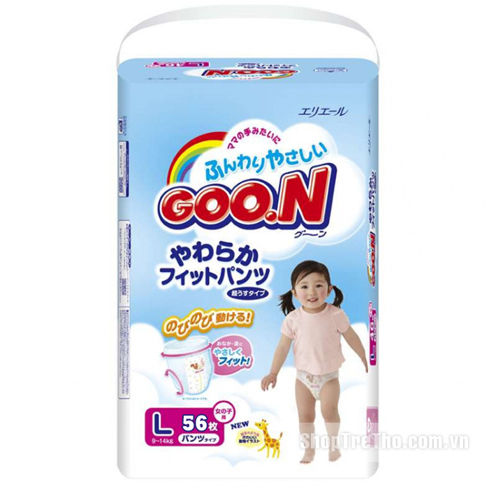 Bỉm Goon nội địa L56 cho bé gái