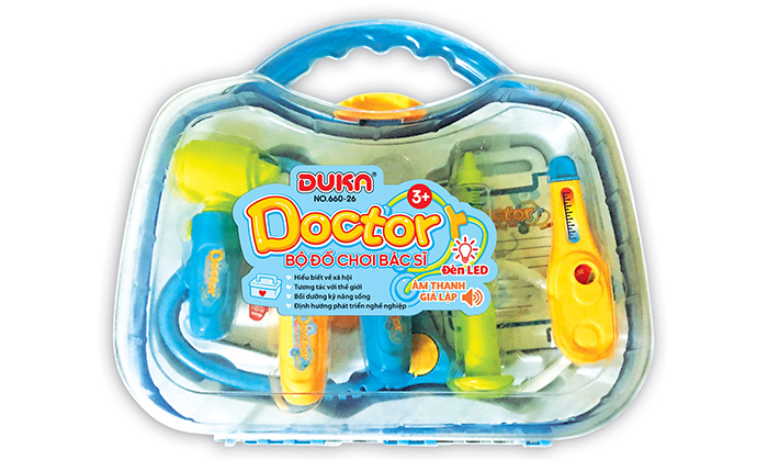 bộ đồ chơi bác sĩ có đèn báo Duka 660-26