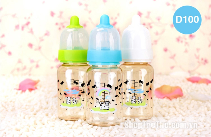 Bình sữa Basilic nhựa PES 120ml D100 (cổ hẹp)