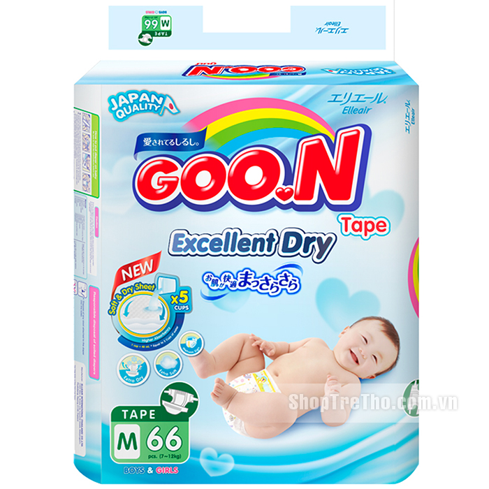 Bỉm dán Goon Renew Slim M66 (7-12 kg)