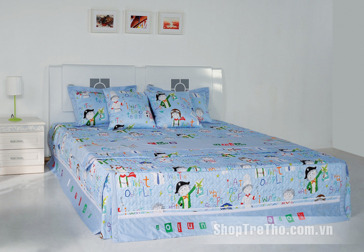 Bộ chăn ga gối Little Boy cotton 113