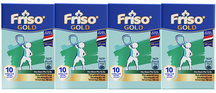 Sữa bột pha sẵn Friso Gold vani 110ml (lốc)