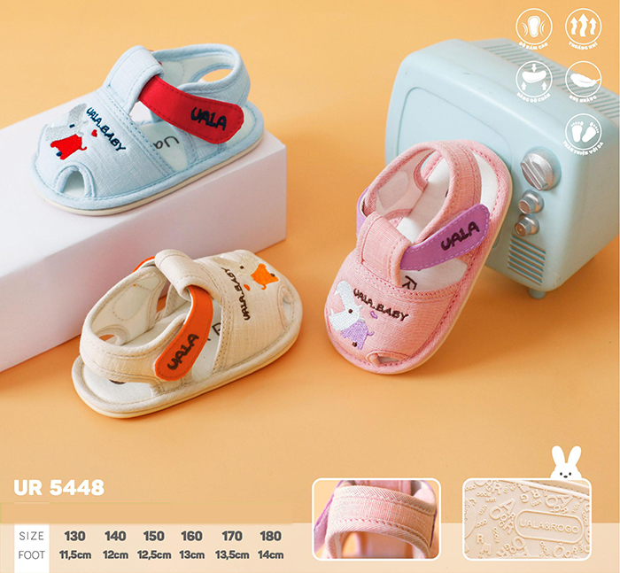 Sandal tập đi đế cao su non Uala UR5448