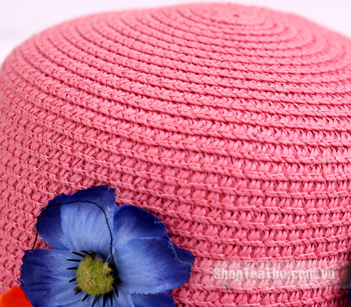 Mũ bé gái handmade Q180 màu hồng