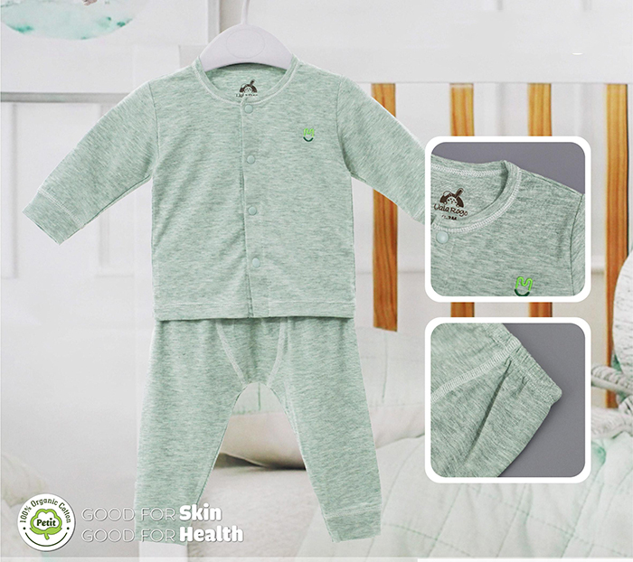 Bộ sơ sinh cúc giữa Petit Uala UR3510