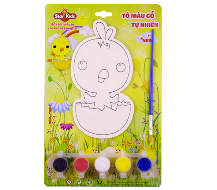 Bộ tô màu gỗ tự nhiên Star Kids K203