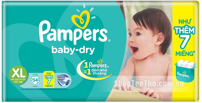 Bỉm Pampers XL54 dành cho bé từ 13kg trở lên