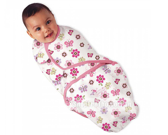 chăn quấn bé gái Summer Flutter Flowers - SM71475