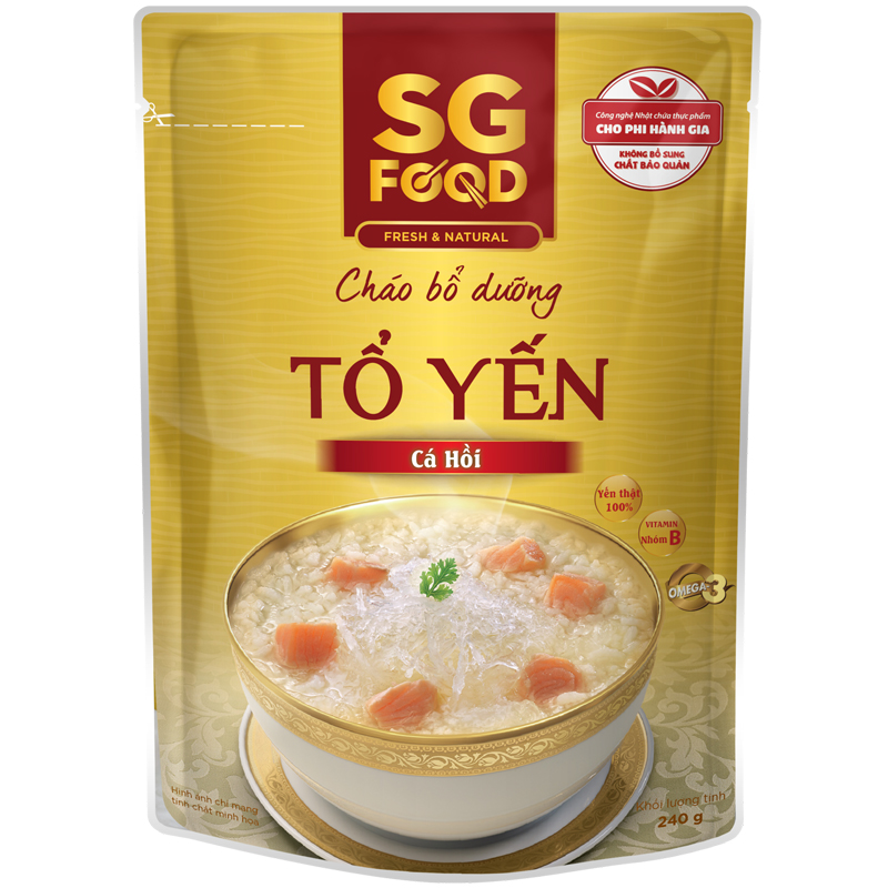 Cháo Tươi SG Food vị Tổ Yến - Cá Hồi (240g)