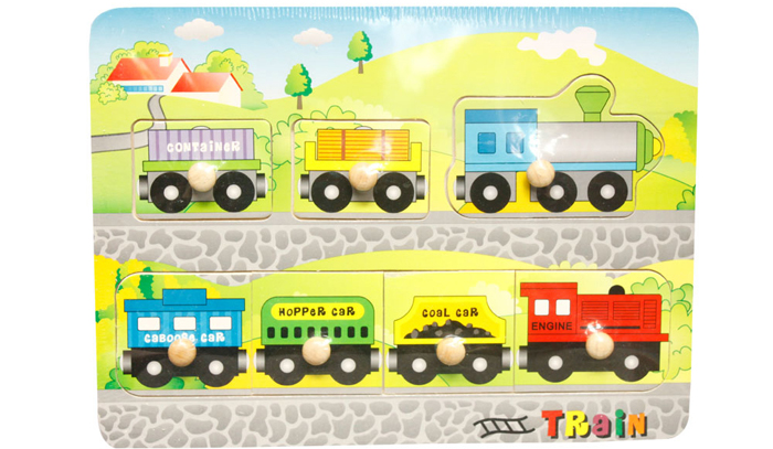 Đồ chơi gỗ Toptoys - Bảng ghép hình đoàn tàu HJ98020