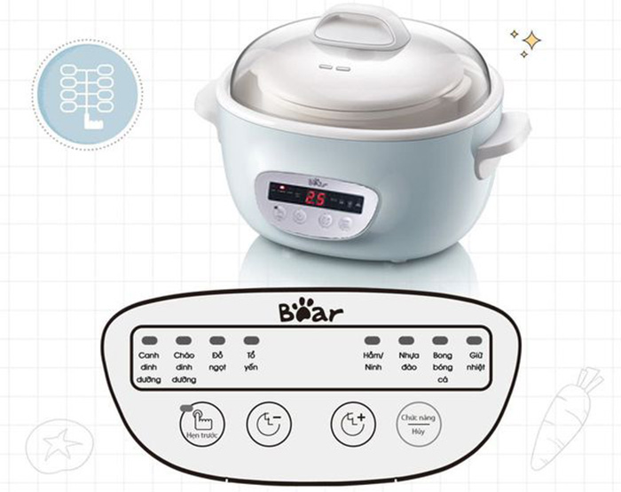 Noi nau cham Bear SUBE003 2.5L (kem long hap)
