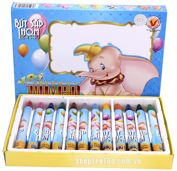  bút sáp thơm Dumbo 12 màu 