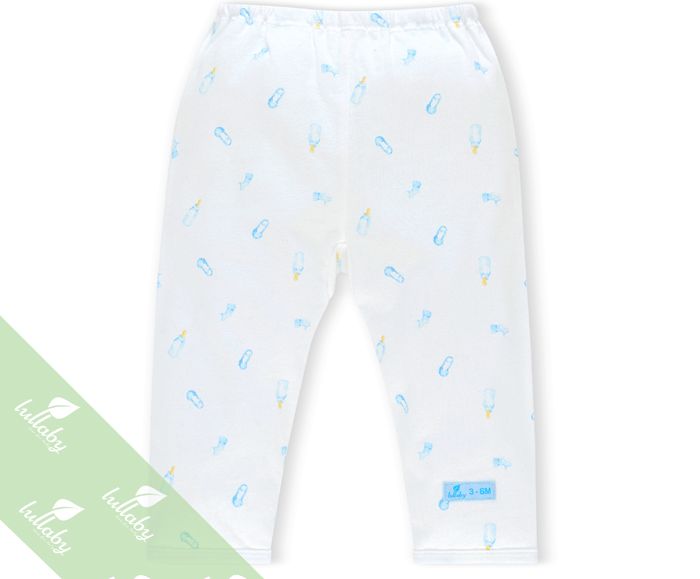 Quần dài đáp đũng Lullaby NH03-19 in hình bình sữa (xanh)