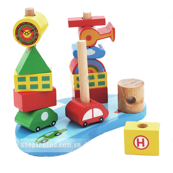 Đồ chơi gỗ xếp hình phương tiện giao thông C563