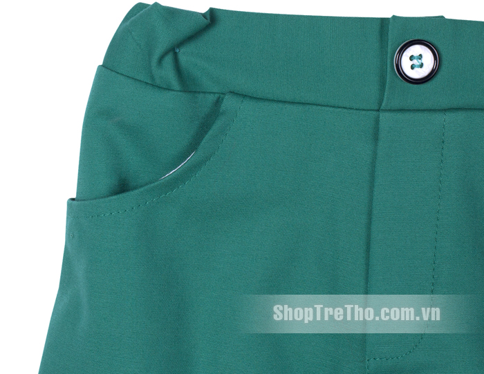 Bộ quần áo thêu hình cây (màu xanh)