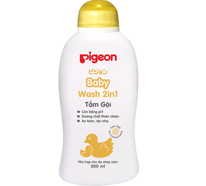 Tắm gội dịu nhẹ Pigeon hoa hướng dương 2in1 (200ml) 