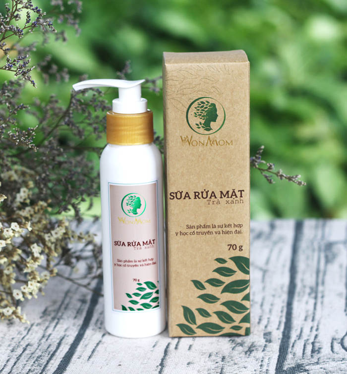 Sữa rửa mặt trà xanh Wonmom (70g)