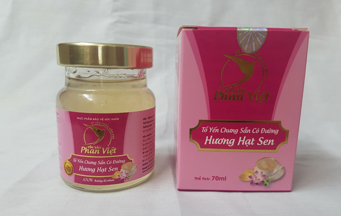 Tổ yến chưng sẵn có đường hương sen Phan Việt