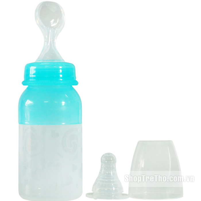 Bình thìa núm ty Babylove 240ml cổ rộng