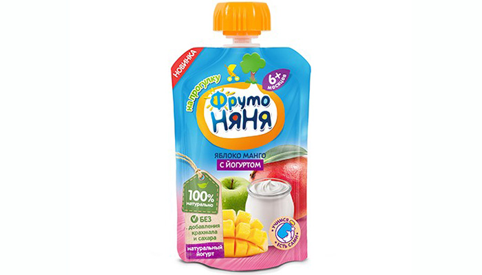 Trai cay nghien vi tao, xoai va sua chua Fruto Nyanya (90g)