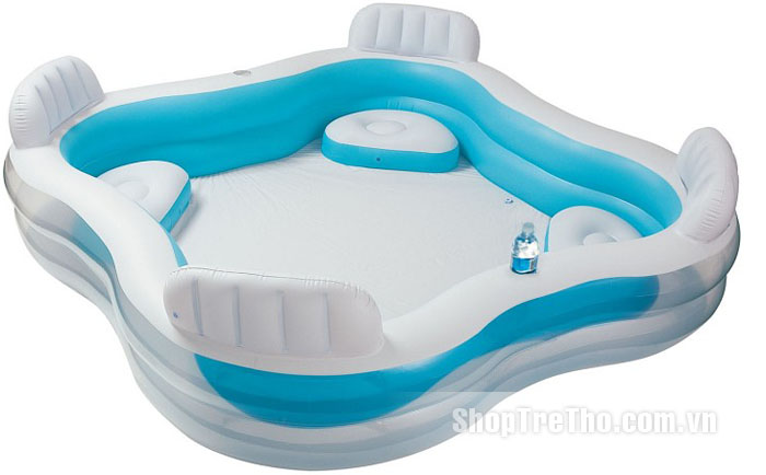 Bể bơi phao vuông có ghế ngồi Intex 56475