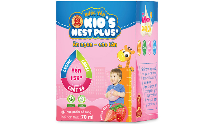 Nuoc yen Kid's Nest Plus+ huong dau 70ml