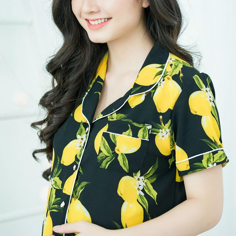 Bộ bầu short pyjama in hình Emum