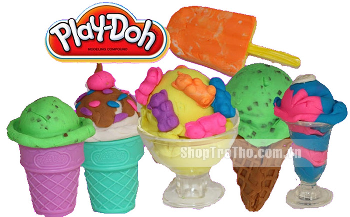 bộ làm kem sắc màu Playdoh Scoops 'n Treats