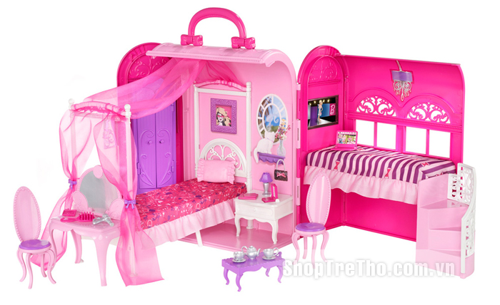 Phòng ngủ trong cặp táp Barbie X7415