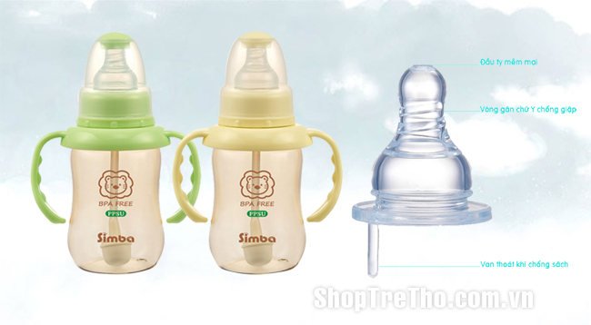 Bình sữa hồ lô tay cầm PPSU 150ml