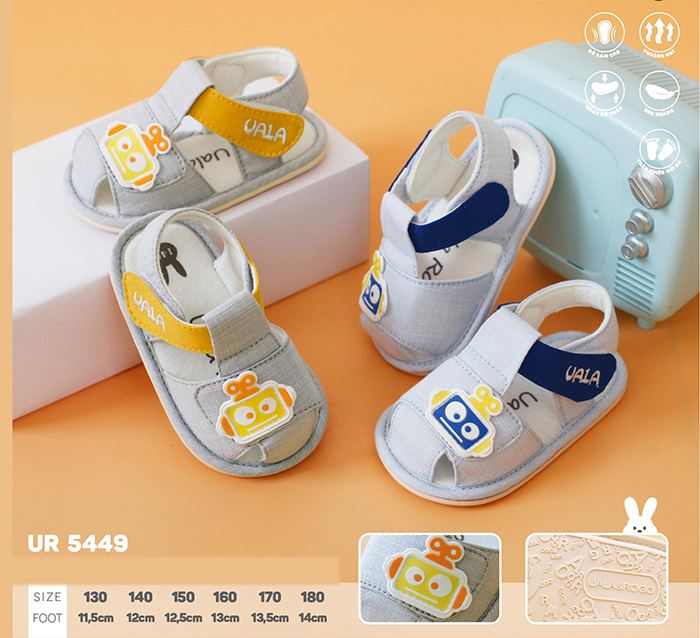 Sandal tập đi đế cao su non Uala UR5449