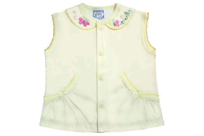 Áo gile bé gái Baby Mommy ALN0073 cổ sen