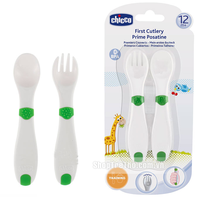Bộ thìa dĩa 12M+ Chicco 6830