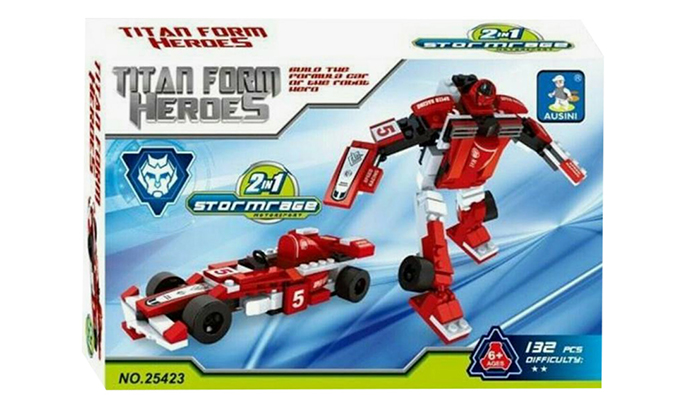 Đồ chơi lắp ráp robot biến hình 2in1 Ausini No.22412