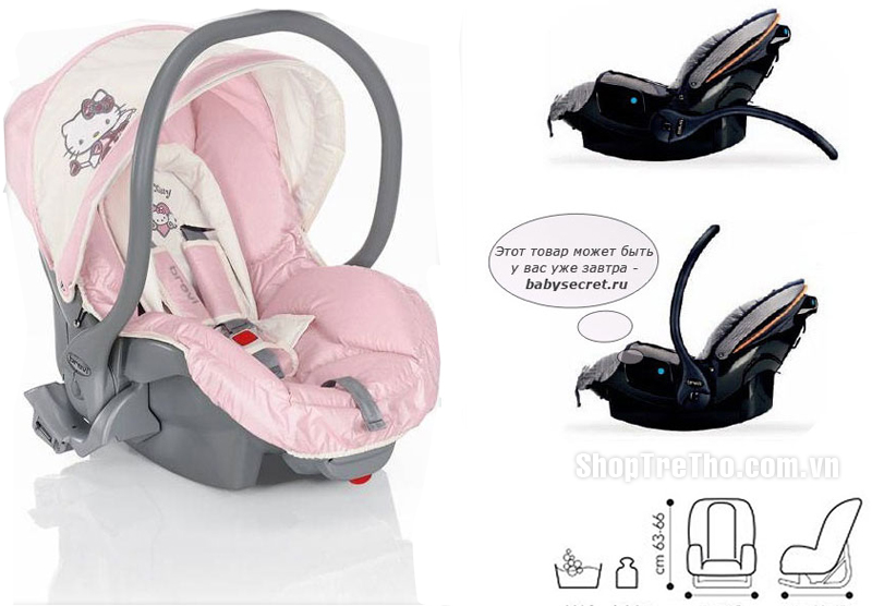  Xe ngồi ô tô Brevi Smart Grillo Hello kitty BRE545-022HK