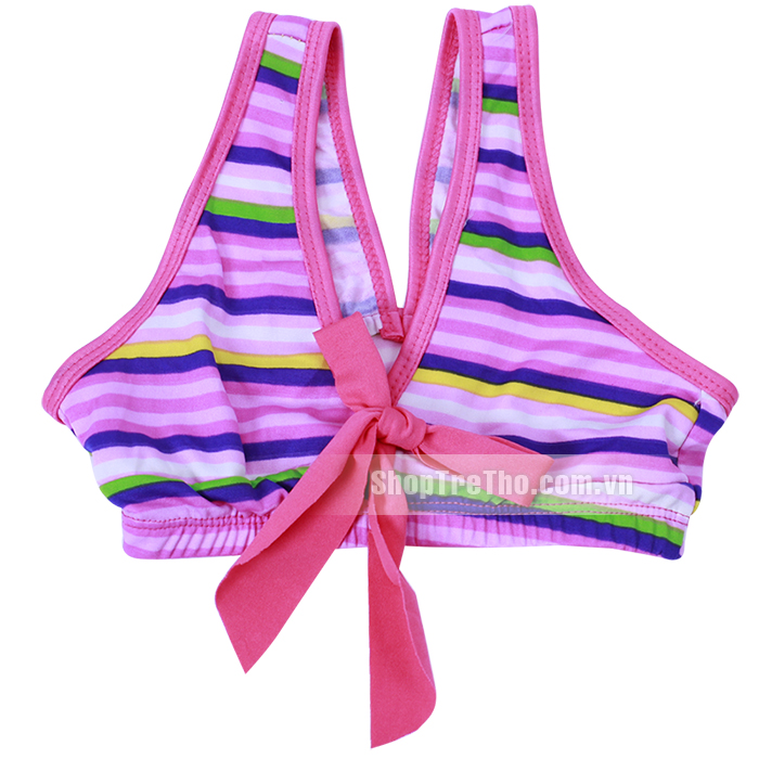 Bộ đồ bơi bé gái 2 mảnh kẻ ngang