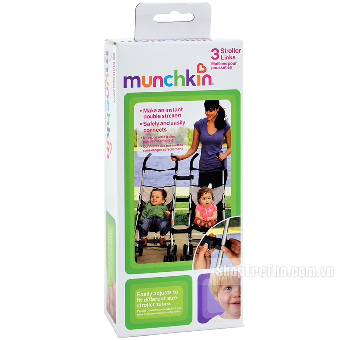 Móc ghép đôi xe đẩy Munchkin 20065 - Bộ 3 chiếc