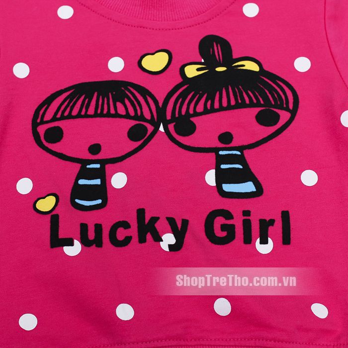 Bộ dài tay cho bé gái Lucky Girl
