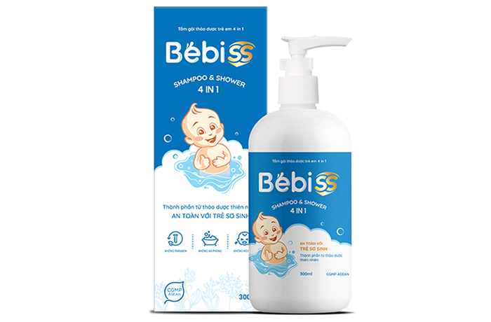 Tam goi thao duoc em be 4 in 1 Bebiss (300ml)