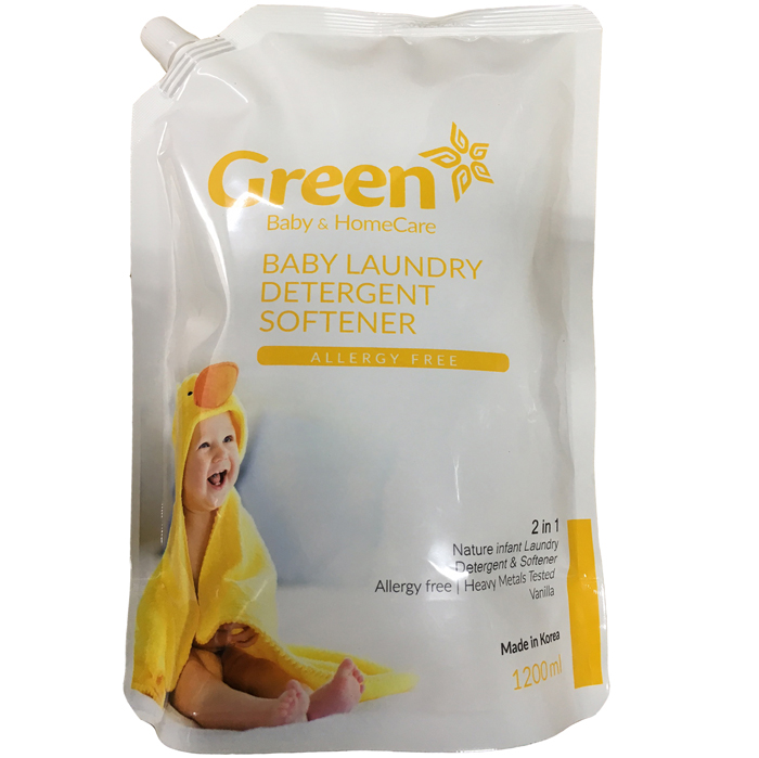 Nước giặt xả Green 2 trong 1 cho trẻ em (1.2L)