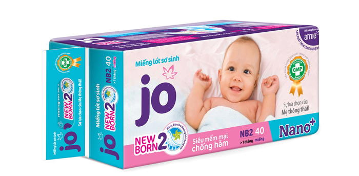 Tã giấy Jo Newborn NB2 (40M)