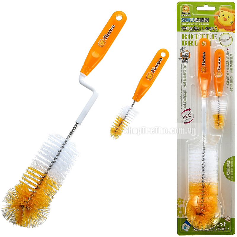 Cọ rửa bình sữa dạng xoay nilon Simba S1420