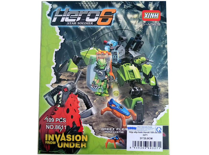 Đồ chơi xếp hình Hero6 No.8611 - Siêu nhân