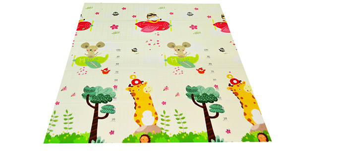 Thảm xốp XPE 2 mặt in hình gấp gọn (150*180)