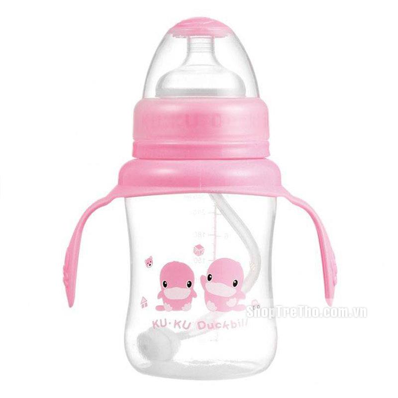 Bình uống nước có tay cầm nhựa PP 240ml 2