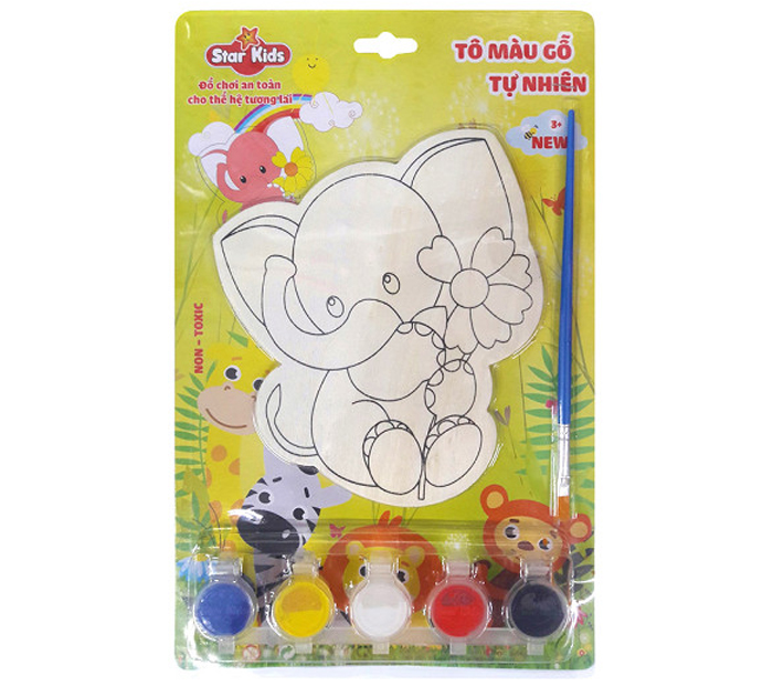 Bộ tô màu gỗ tự nhiên Star Kids K202